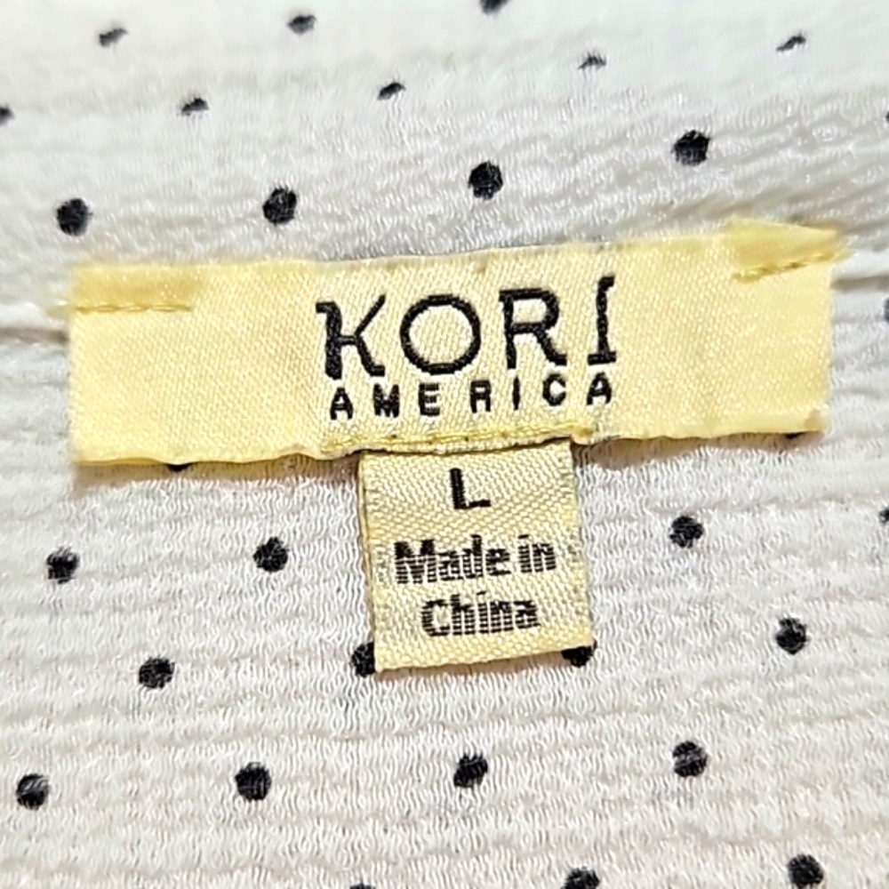 Kori | White and Black Polkadot Ruffled Blouse - Picture 4 of 7